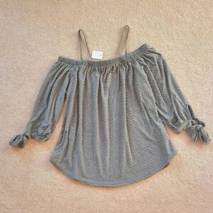 New Sage Green Off-Shoulder Women's Top